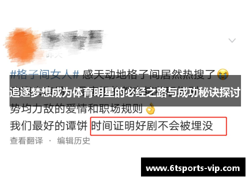 追逐梦想成为体育明星的必经之路与成功秘诀探讨